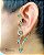 Brinco Ear Cuff c/ Cristais Paraíba - Imagem 1
