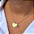 Colar Personalizado Coração (data, nomes, fotos, simbolos, bilhetes) - Ouro 18k - Imagem 2