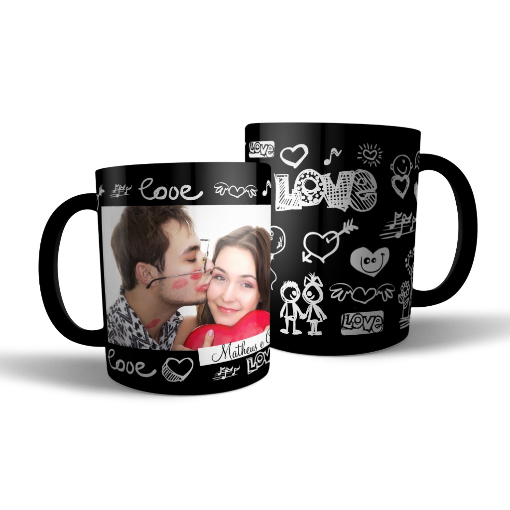 Caneca Louça Preta  - Personalizada  Cod: 2114 - Imagem 1