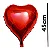 Balão Metalizado Coração Vermelho 45cm - Imagem 1