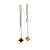 Brinco Longo Pendente Lucky Dupla Face - Imagem 1