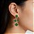 Brinco Pendente Trevo Lucky Verde - Imagem 2