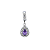 Pingente Charms Gota Roxa - Imagem 1