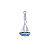 Pingente Charms Ocean Barco Navio Azul - Imagem 1