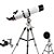 Telescópio Refrator 120/900mm Aries 2 Potência Ampliação Observação Astros Lentes Acessórios Explorar Céu Universo Uranum - Imagem 1