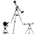 Telescópio Refletor 76/700mm Montagem Azimutal Facil Lira Ampliação Alta Observação Astronômica Luas Planeta Lentes Opticas Qualidade Uranum - Imagem 1