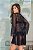 Robe Sensual Tule Riscado Transparente - Imagem 2