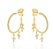 Brinco de Argola com Três/ 3 Cruz Cravejadas em Zircônia Penduradas - Semijoia Argolinha18k - Imagem 1