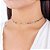 Colar Choker Riviera  Zirconia Fina Coloridas (2mm)  - Banhada a Ouro - Semijoia - Imagem 1