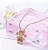 Colar  Filha Menina Vestido Rosa - Semijoia Banhada a Ouro 18k - Imagem 2