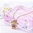 Colar  Filha Menina Vestido Rosa - Semijoia Banhada a Ouro 18k - Imagem 3
