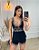 Pijama Short Doll Nicole em Malha e Renda Bordada - Básico e Sensual - Imagem 1