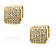 Brinco Argola Quadrada Pequena Cravejado Banhado a Ouro 18K - Semijoias - Imagem 1
