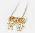 Colar Dois Filhos / Dois Meninos /  Cravejado. Pingente- Semijoia Banhada a Ouro 18k - Imagem 3