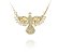 Colar Espirito Santo Cravejado em Zirconia -  Semijoia Banhado a Ouro 18K - Imagem 1