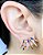 Brinco Mini Earcuff Cristal - Brilho com Atitude no Seu Estilo - Semijoia Banhada a Ouro 18K - Imagem 4