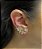 Brinco Ear Cuff com Zirconia Colorido Cravejado Candy Color- Semijoia Banhada Ouro 18 K - Imagem 1