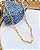 Colar Correntaria/ Chocker / Gargantilha Elos Pequenos Retangulares - Semijoia Banhada Ouro 18 K - Imagem 2