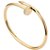 Bracelete Prego Inspiração Cartier Cravejado Banho Dourado Ouro 18K e Banho Rodium Negro- Semijoia - Imagem 3