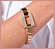Conjunto De Colar/ Gargantilha + Pulseira Liso com Detalhe Cravejado - Semijoia de Luxo Banhada a Ouro 18 K - Imagem 3