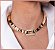 Conjunto De Colar/ Gargantilha + Pulseira Liso com Detalhe Cravejado - Semijoia de Luxo Banhada a Ouro 18 K - Imagem 2