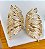 Piercing Fake Asas Grande Todo Cravejado - Banhada a Ouro 18K - Semijoia - Imagem 1