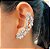 Brinco Ear Cuff Cravejado em Zircônias Cristal - Semijoia Banho Ouro 18K - Imagem 3