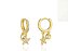 Brinco Argolinha Estrelinha+ Ponto de Luz Cravejado Microzircônias - Semijoia Ouro 18k - Imagem 1