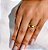 Anel Aparador Cravejado Fino Minimalista - Banhado a Ouro 18k - Semijoia - Imagem 1
