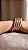 Bracelete com Couro Ecológico Colorido - Semijóia Banhada Ouro 18K - Imagem 3