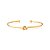 Bracelete Nó Fino Liso Ajustável - Semijoia Pulseira - banhada a Ouro 18K - Imagem 2