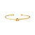Bracelete Nó Fino Liso Ajustável - Semijoia Pulseira - banhada a Ouro 18K - Imagem 3