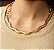 Colar Chocker ou Gargantilha com Aro  Ondulado Grosso Liso - Semijoia Banhada Ouro 18 K - Imagem 2
