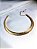 Colar Aro Chocker Grosso Lixado 10mm - Semijoia Banhada Ouro 18 K - Imagem 2