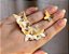 Ear Cuff Borboletas Semijóia Banho Prata e Dourado - Imagem 5