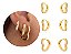 Brinco Kit Trio de Argolas de Coração Cravejadas de Zirconias - Semijoia Banhada a Ouro 18k - Imagem 5