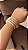 Pulseira Gisele Cordão Grosso Marfim ou Marrom - Semijóia Banhada Ouro 18K - Imagem 3
