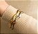 Bracelete/ Pulseira Ondulado Grosso Liso- Dois Banhos- Banho Rodium - Semijoia Delicada Banhada a Ouro 18K - Imagem 1