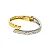 Bracelete/Pulseira Encaixe Dois Banhos Martelado - Elegante- Semijoia Banho Ouro 18K + Rodium - Imagem 2