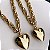 Conjunto Coração Lilian - Colar e Pulseira de Correntaria e Coraçao Liso - Semijoia Banho Ouro 18K - Imagem 3