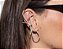 Brinco Laço Ear Cuff Cravejado em Zirconia Cristal - Semijoia Banhada Ouro 18 K - Imagem 1