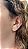 Brinco Mini Earcuff de Borboletas  Cravejadas - Pequeno - Semijoia Delicada Banhada a Ouro 18K e Prata925 - Imagem 2