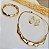 Brinco Organico Oval ou Argola Frontal Orgânica - Vazada - Lisa - Banhado a Ouro 18K - Semijoia - Imagem 2