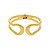 Bracelete Linhas Sinuosas Maximalista Liso Organico - Semijoia Banhada no Ouro 18k - Imagem 2