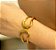 Bracelete Linhas Sinuosas Maximalista Liso Organico - Semijoia Banhada no Ouro 18k - Imagem 3