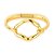 Bracelete Organico Oval Vazado  - Semijoia Banhada a Ouro 18K ou Ródio - Imagem 1