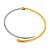 Colar Aro Gota Duo - Dois Banhos - Semijoia Banhada no Ouro 18k e a Rodio - Imagem 1