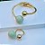 Bracelete Esfera Harmony Off White, Verde ou Marrom -Elegância Minimalista -Semijoia Banhado a Ouro 18k - Imagem 5