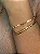 Bracelete Quadrado Fino Liso Minimalista Geométrico - Semijoia Banhada a Ouro 18K ou Rodio - Imagem 2