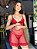 Camisola Luisa de Tule Poa e Renda Com Calcinha - Transparente Sensual Sex. -  Sem Bojo  e Sem Aro - Imagem 4
